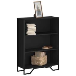 Berkfield Home Modern Bookcase Black 80x31x106 cm Engineered Wood - Size: 80 x 31 x 106 cm - thumbnail 2