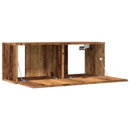 Berkfield Home TV Cabinets Wall-mounted 2 pcs Old Wood 80x30x30 cm in Brown - Size: 80 x 30 x 30 cm - thumbnail 4