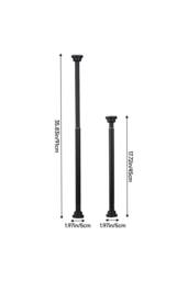 Living and Home Stainless Steel Telescopic Curtain Rod in Black - Size: 70 cm - thumbnail 9