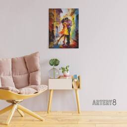 "Artery8 Salsa Latin Street Dance Colourful Canvas Wall Art Print - Size: W18"" x H24""" - thumbnail 3