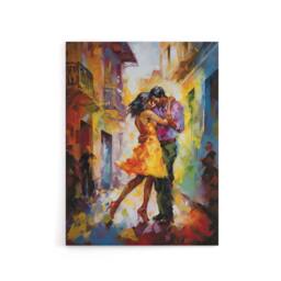 "Artery8 Salsa Latin Street Dance Colourful Canvas Wall Art Print - Size: W18"" x H24""" - thumbnail 1