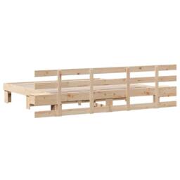 Berkfield Home with Drawer Brown 180 x 200 cm Solid wood in Beige - thumbnail 7