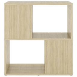 Berkfield Home Decorative Book Cabinet Sonoma Oak 60x24x63 cm Engineered Wood in Light Tan - Size: 60 x 24 x 63 cm - thumbnail 1