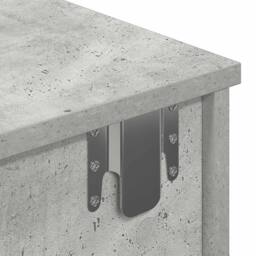 Berkfield Home Wall Shelf with Drawers Concrete Grey 60x25x15 cm Engineered Wood - Size: 60 x 25 x 15 cm - thumbnail 9