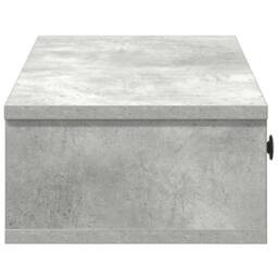 Berkfield Home Wall Shelf with Drawers Concrete Grey 60x25x15 cm Engineered Wood - Size: 60 x 25 x 15 cm - thumbnail 5