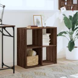 Berkfield Home Bookcase Brown Oak 68.5x32x68.5 cm Engineered Wood - thumbnail 3
