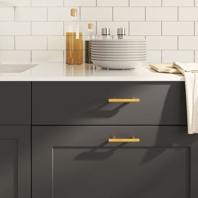 Berkfield Home Cabinet Handles 10 pcs Gold 64 mm Stainless Steel - image 1