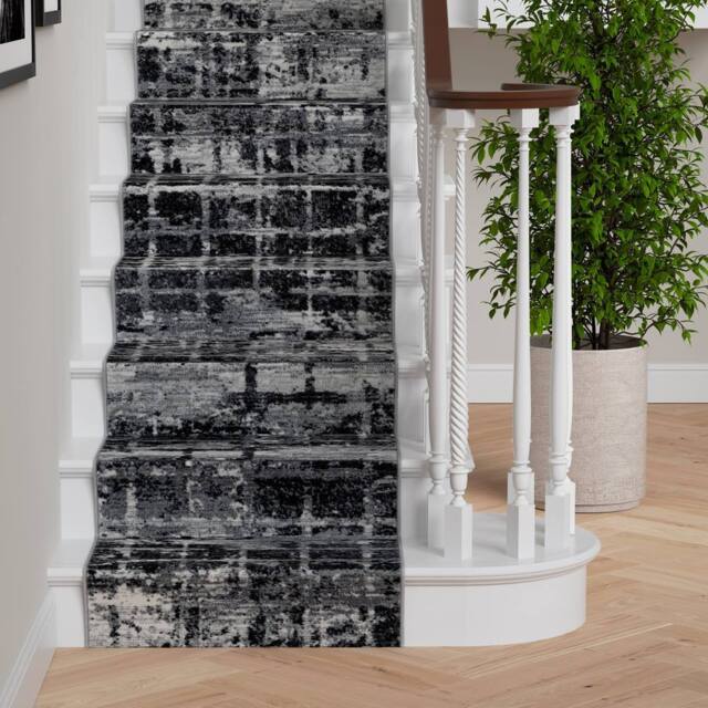 Kukoon 3ft - 39ft Grey Mottled Stair Carpet Long Hallway Runner Rug - Size: 70 cm x 7310 cm - image 1