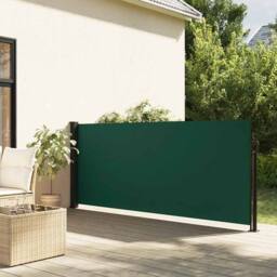 Berkfield Home Retractable Side Awning Dark Green 140x300 cm - thumbnail 2