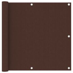 Berkfield Home Balcony Screen Brown 90x500 cm Oxford Fabric - thumbnail 1