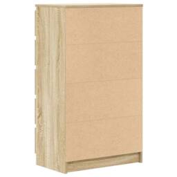 Berkfield Home Drawer Cabinet Sonoma Oak 60x36x103 cm Engineered Wood in Light Tan - Size: 60 x 36 x 103 cm - thumbnail 6