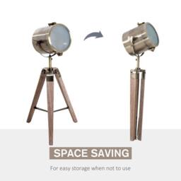Wyld Haus Vidira Brass Vintage Tripod Table Lamp with Spotlight Head in Bronze - thumbnail 7