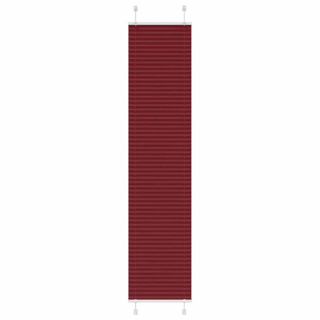 Berkfield Home Pleated Blind Bordeaux Red 45x200 cm Fabric Width 44.4 cm Polyester - image 1