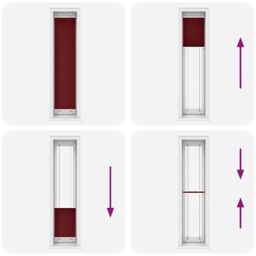 Berkfield Home Pleated Blind Bordeaux Red 45x200 cm Fabric Width 44.4 cm Polyester - thumbnail 5