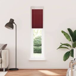 Berkfield Home Pleated Blind Bordeaux Red 45x200 cm Fabric Width 44.4 cm Polyester - thumbnail 2