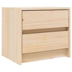 Berkfield Home Beautiful Bedside Cabinet 40x31x35.5 cm Solid Wood Pine in Light Tan - thumbnail 3