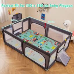 Costway 178 x 148 cm Baby Play Mat Foldable Baby Activity Mat Foam Playpen Mat - thumbnail 5