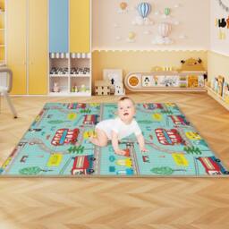 Costway 178 x 148 cm Baby Play Mat Foldable Baby Activity Mat Foam Playpen Mat - thumbnail 8
