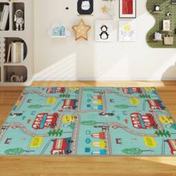 Costway 178 x 148 cm Baby Play Mat Foldable Baby Activity Mat Foam Playpen Mat
