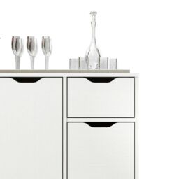 EONLION Modern White Storage Cabinet, Entryway Organizer with Drawers - thumbnail 6