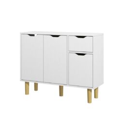 EONLION Modern White Storage Cabinet, Entryway Organizer with Drawers - thumbnail 5