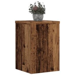 Berkfield Home Plant Stands 2 pcs Old Wood 25x25x35 cm Engineered Wood in Brown - Size: 25 x 25 x 35 cm - thumbnail 3