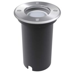 Berkfield Home Outdoor LED Ground Lights 3 pcs Round in Silver - thumbnail 4