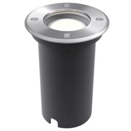 Berkfield Home Outdoor LED Ground Lights 3 pcs Round in Silver - thumbnail 5