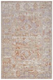 THE RUGS Indoor Outdoor Port Said Rug - Vintage Medallion Washable Low Pile in Cream - Size: 80 cm x 120 cm