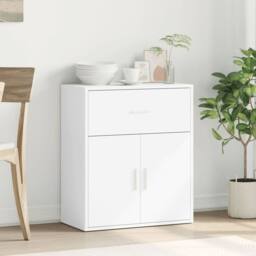 Berkfield Home Sideboard White 60x31x70 cm Engineered Wood - Size: 60 x 31 x 70 cm - thumbnail 3