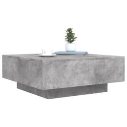 Berkfield Home Modern Coffee Table Concrete Grey 80x80x31 cm Engineered Wood - Size: 80 x 80 x 31 cm - thumbnail 4