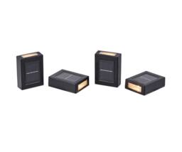 Garden Greatness 4 Pack Solar Up Down Wall Lights Garden in Black - thumbnail 2