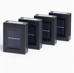 Garden Greatness 4 Pack Solar Up Down Wall Lights Garden in Black - thumbnail 3
