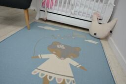 RugsX Loko Rug in Blue - Size: 160 cm x 220 cm - thumbnail 3