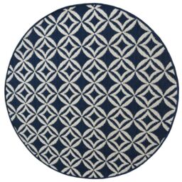 THE RUGS County Collection Geo Indoor/Outdoor Rugs - 11419A in Blue - Size: 67 cm x 200 cm - thumbnail 1