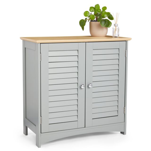 VonHaus Freestanding Bathroom Storage Cabinet in Grey - image 1