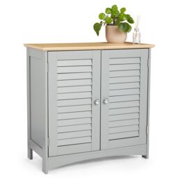 VonHaus Freestanding Bathroom Storage Cabinet in Grey - thumbnail 1