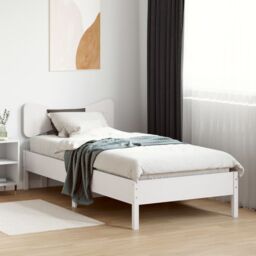 Berkfield Home Bed Frame without Mattress White 100x200 cm Solid Wood Pine - thumbnail 3