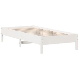 Berkfield Home Bed Frame without Mattress White 100x200 cm Solid Wood Pine - thumbnail 5