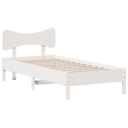 Berkfield Home Bed Frame without Mattress White 100x200 cm Solid Wood Pine - thumbnail 2
