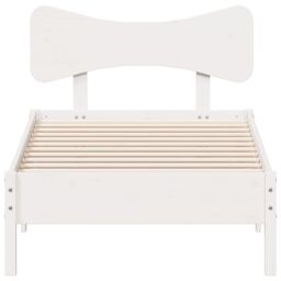 Berkfield Home Bed Frame without Mattress White 100x200 cm Solid Wood Pine - thumbnail 4