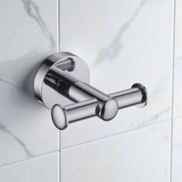 Showerdrape Modernity Chrome Stainless Steel Wall Mounted 3 Piece Bathroom Accessory Set in Silver - thumbnail 6