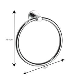 Showerdrape Modernity Chrome Stainless Steel Wall Mounted 3 Piece Bathroom Accessory Set in Silver - thumbnail 3