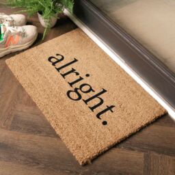 Artsy Mats Alright Slang Text Doormat in Black - Size: 40 cm x 60 cm - thumbnail 3