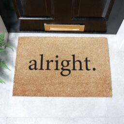 Artsy Mats Alright Slang Text Doormat in Black - Size: 40 cm x 60 cm - thumbnail 2
