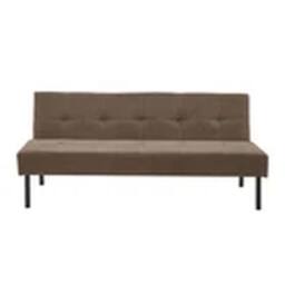 EONLION 3 Seater Click Clack Sofa Bed Linen Fabric Sofabed in Brown