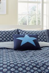 Helena Springfield 'Tobay' Cotton Duvet Cover Set in Navy - Size: Super King - thumbnail 2