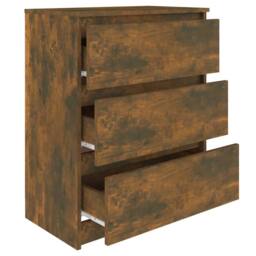 Berkfield Home Sideboard Smoked Oak 60x35x76 cm Engineered Wood in Brown - Size: 60 x 35 x 76 cm - thumbnail 5