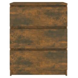 Berkfield Home Sideboard Smoked Oak 60x35x76 cm Engineered Wood in Brown - Size: 60 x 35 x 76 cm - thumbnail 3