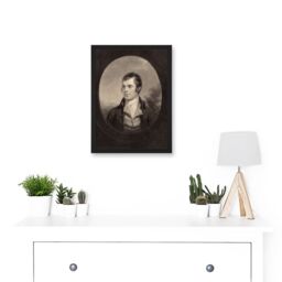 Artery8 Walker Cousins Nasmyth British Robert Burns Scottish Bard Poet Artwork Framed Wall Art Print A4 in Black - thumbnail 2